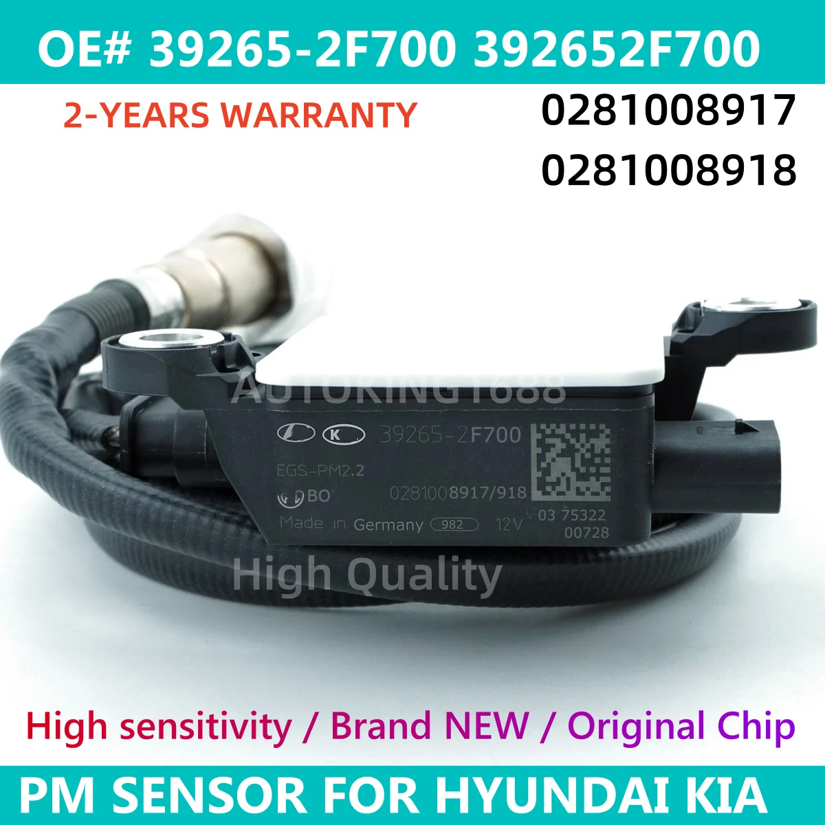 

39265-2F700 392652F700 New Particulate Matter PM Sensor 0281008917 0281008918 for KIA Hyundai Staria 2.2 2021 2022 2023 Euro 6D