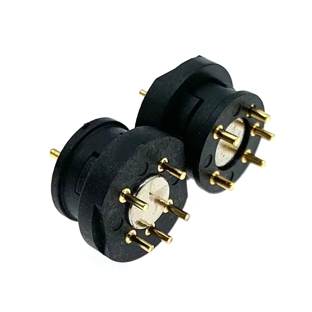 

5 Pin Waterproof Magnetic Pogo Pin Connector Pogopin Male Female Spring Loaded thimble DC 3A 14V LED fast charging Power Socket