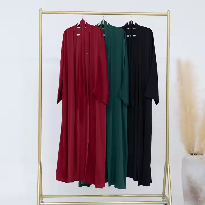 

Middle East Fashion Ramadan Long Cardigan Muslim Women Dress Dubai Open Abaya Robe Arab Kimono Islamic Clothing Kebaya Jalabiya