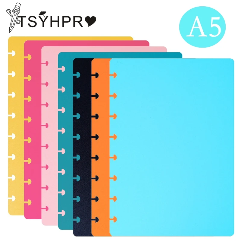 

Candy Colors A5 DIY Notebooks Planner Cover/Index Set 2pcs(front+back) Diy Notebook Accessories Print Style 8 Mushroom Holes