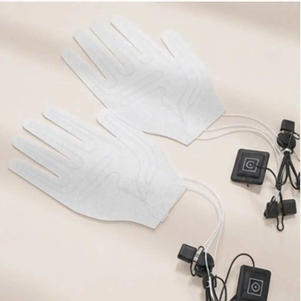 Image of 2 Stück, wärmende Handschuhe mit Elektroheizung, wiederaufladbar, für Outdoor-Sportarten, Skifahren, Radfahren, Winter.