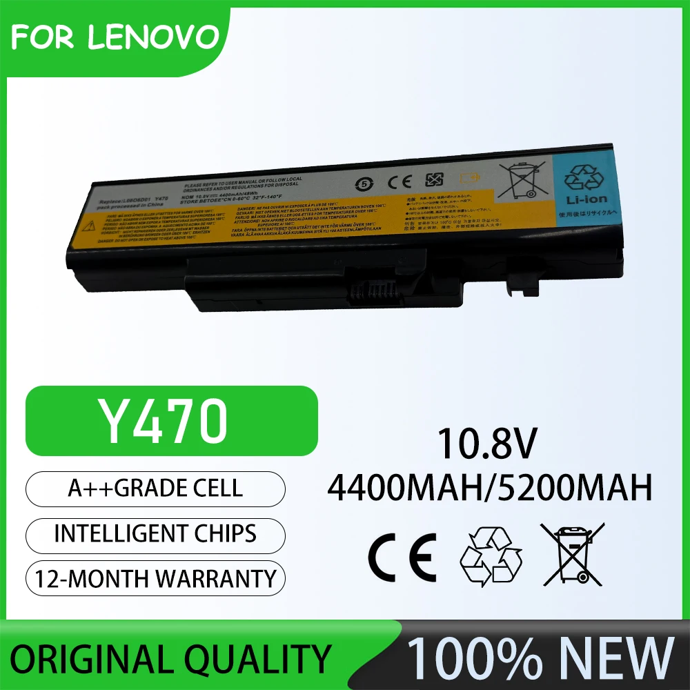Brand New 10.8V 5200mAh Y470 Battery Code:L10P6F01 Notebook Laptop Battery for LENOVO IdeaPad Y470 Y470A Y470D Y470G Y471 Y570
