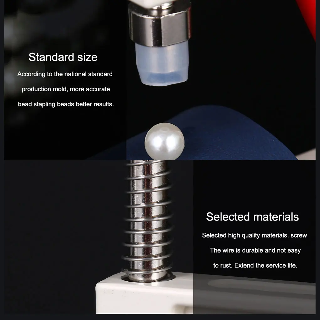 4-10mm Pearl Setting Machine Rivet Beads Fixing Shoes Clothes Jeans Manual Tool Handmade Needlework DIY Type 30