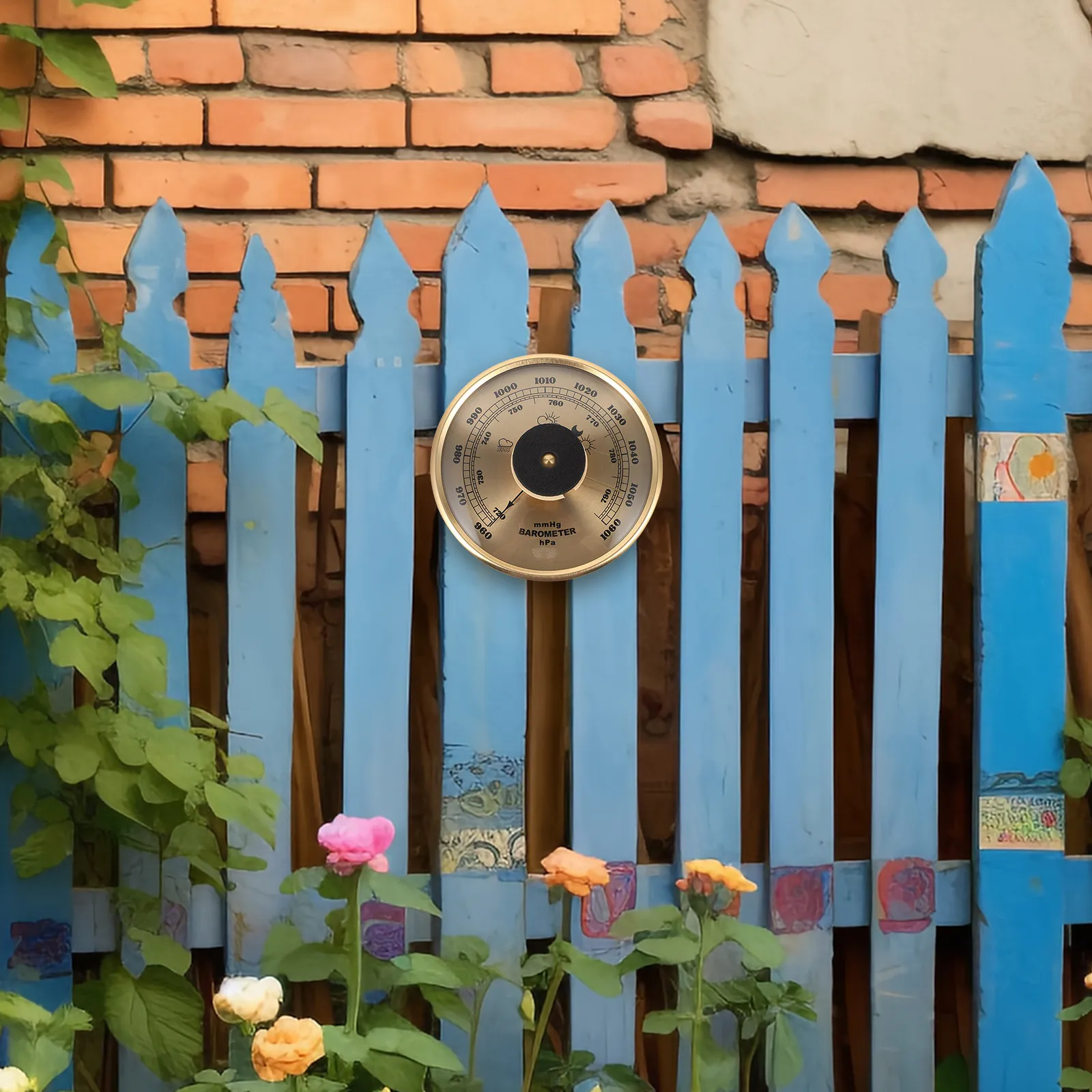 

Insert Dial Barometer Home Tool Compact Durable Metal Multifunctional Barometer for Garden Office Indoor Use Hanging Hygrometer