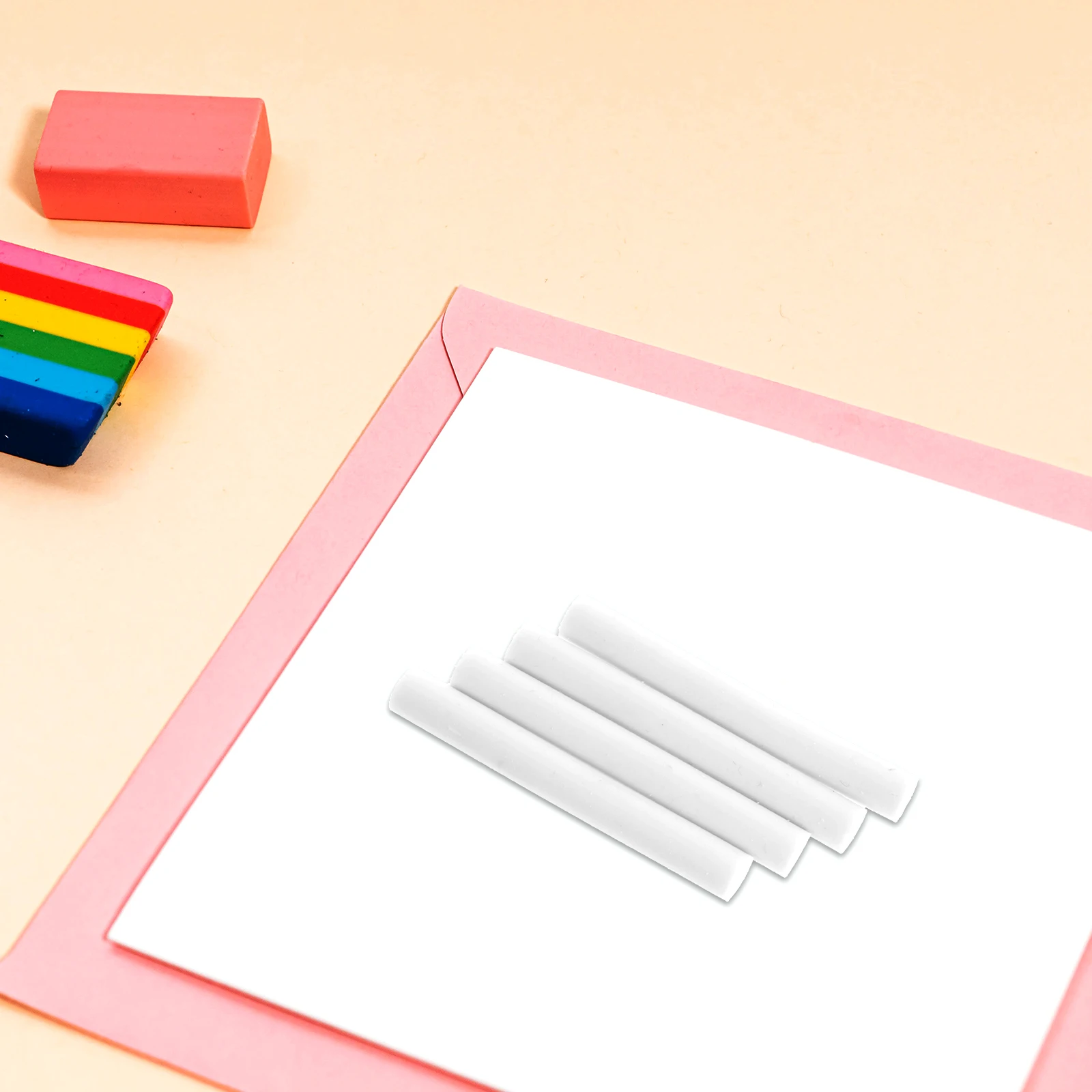 

50 Pcs Cylinder Shaped Drawing Erasers White School Stationery Art Supplies Soft Texture No Smudge Residue-Free