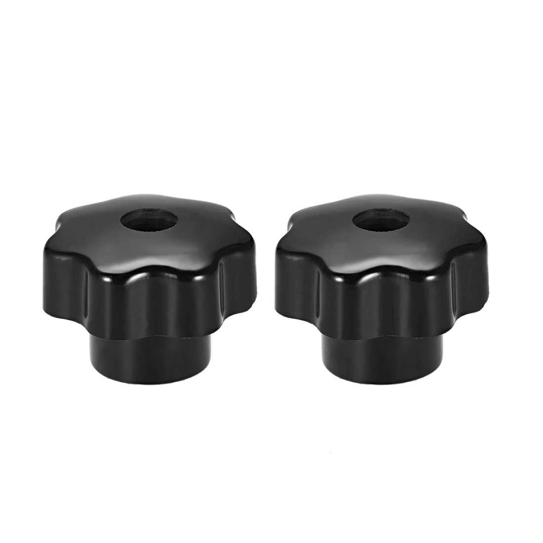 

2Pcs M10 Plum Bakelite Hand Tighten Nuts Handle Thread Star Mechanical Black Thumb Nuts Clamping Knob Manual Nuts Perforated