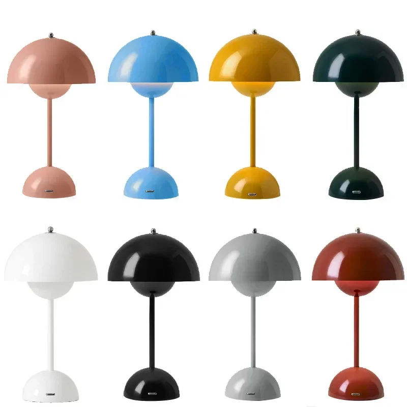 

Nordic Vintage Flower Bud Lamp Creative USB Charging Bedroom Bed Small Nightlight Modern Simple Desk LED Decorative Lights