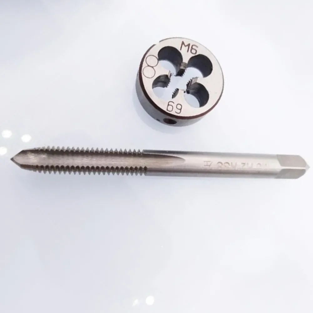 

2PCS/SET HSS M6 X 1mm Tap & M6 X 1.0mm Die Metric Thread Left Hand Tool For Unalloyed And Low Alloyed Steel Zinc Alloys