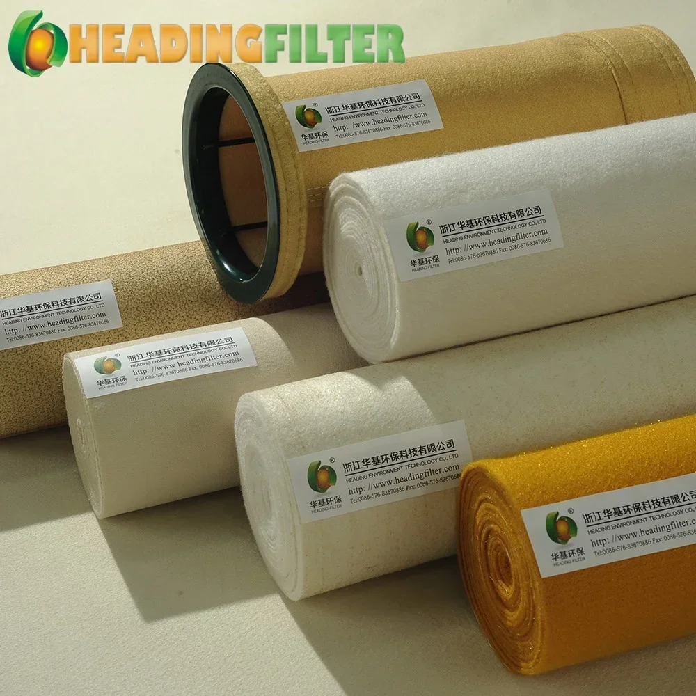 100% configuração de calor dos sacos de filtro de PTFE 750gsm, sacos coletores de poeira de feltro da resistência à abrasão