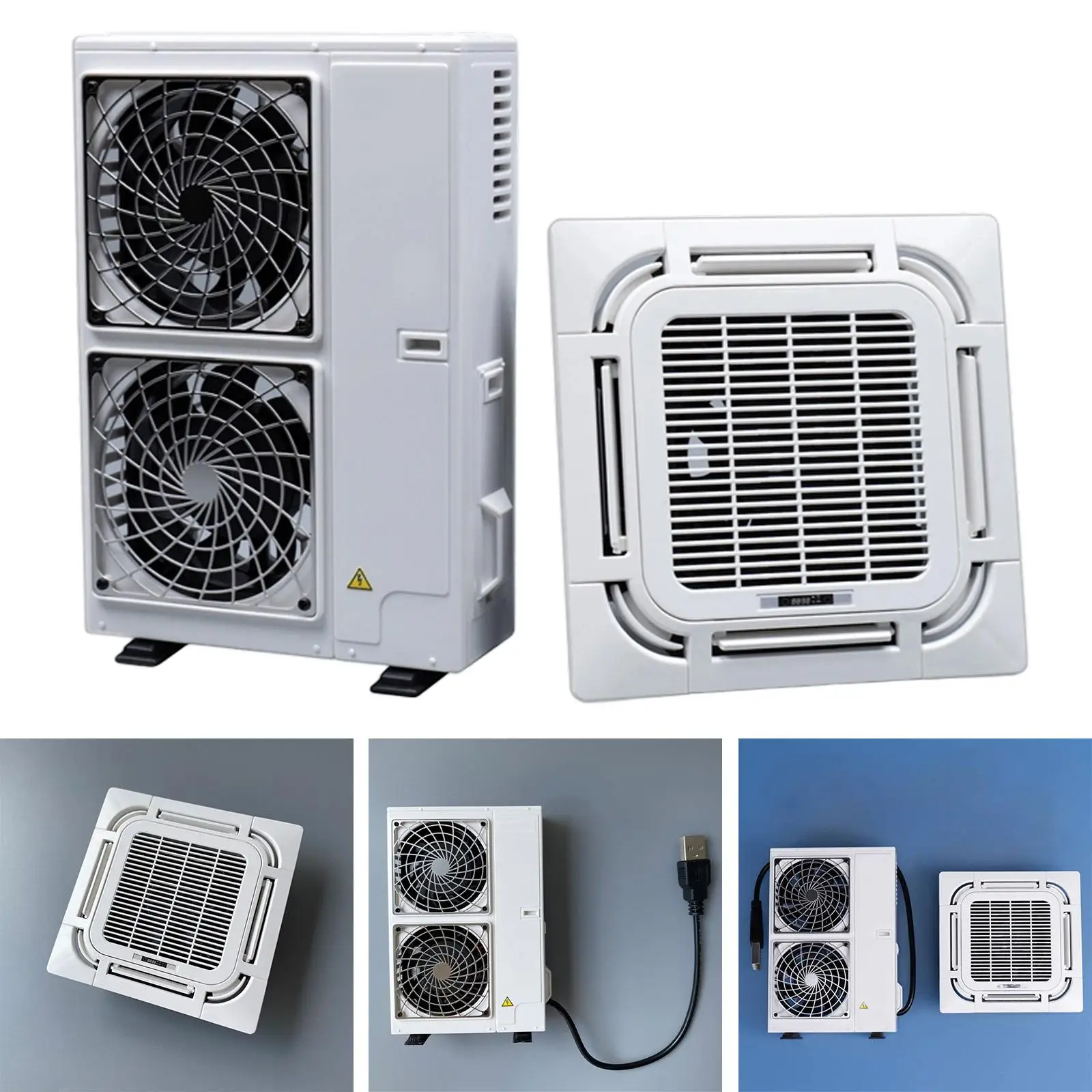 Aire acondicionado en miniatura para casa de muñecas, microescena simulada, muebles para casa de muñecas 1/12 para paisaje en miniatura