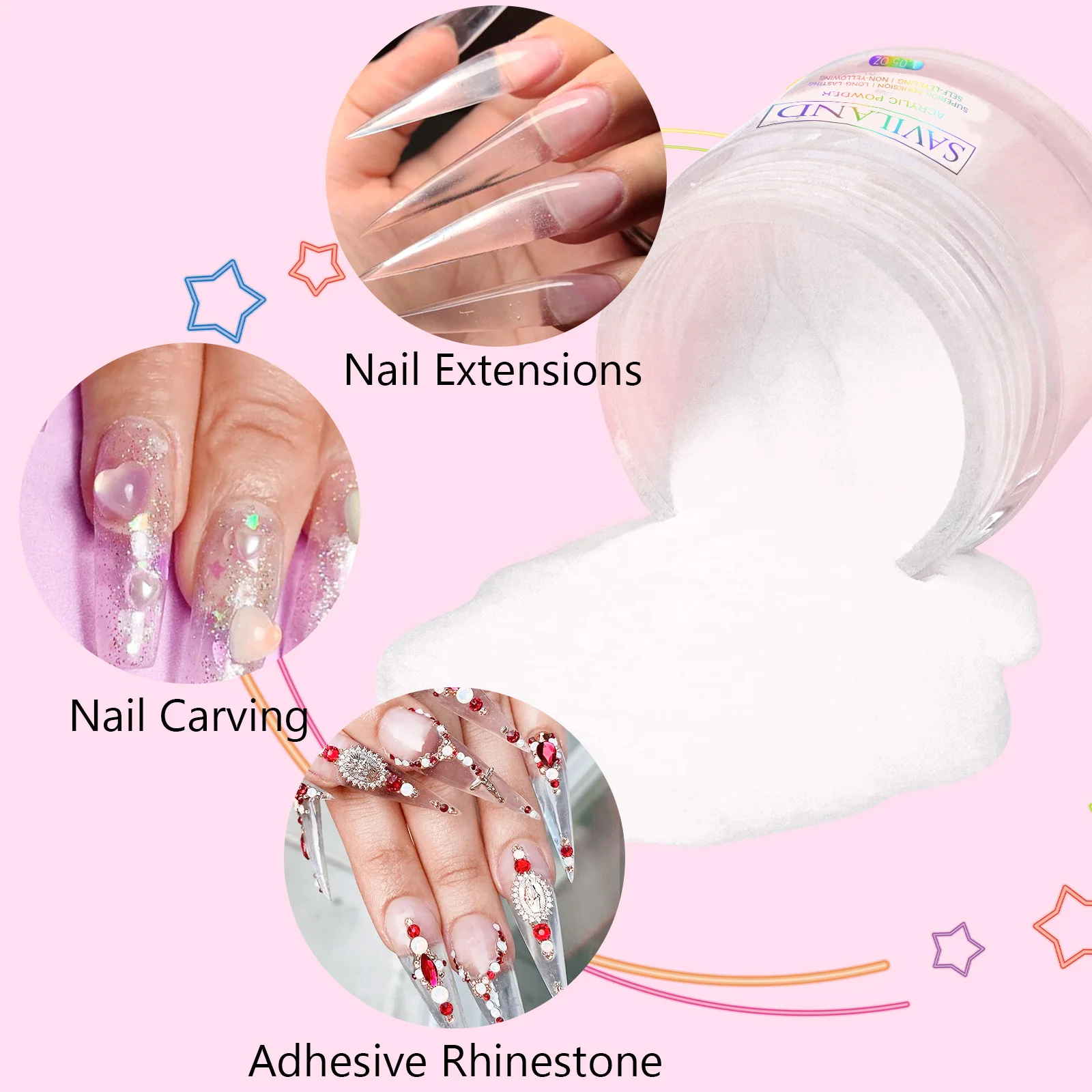 بودرة أكريليك شفافة من سافيلان - مراجعة Acrylic Powder Clear وسعره