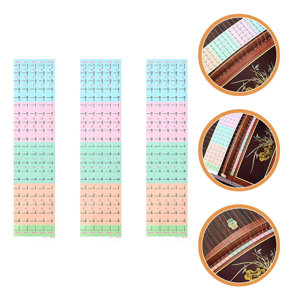 

3pcs Guzheng Scale Stickers Chinese Guzheng Notes Stickers for Beginner Practice Guzheng Decals Guzheng Practical Decals