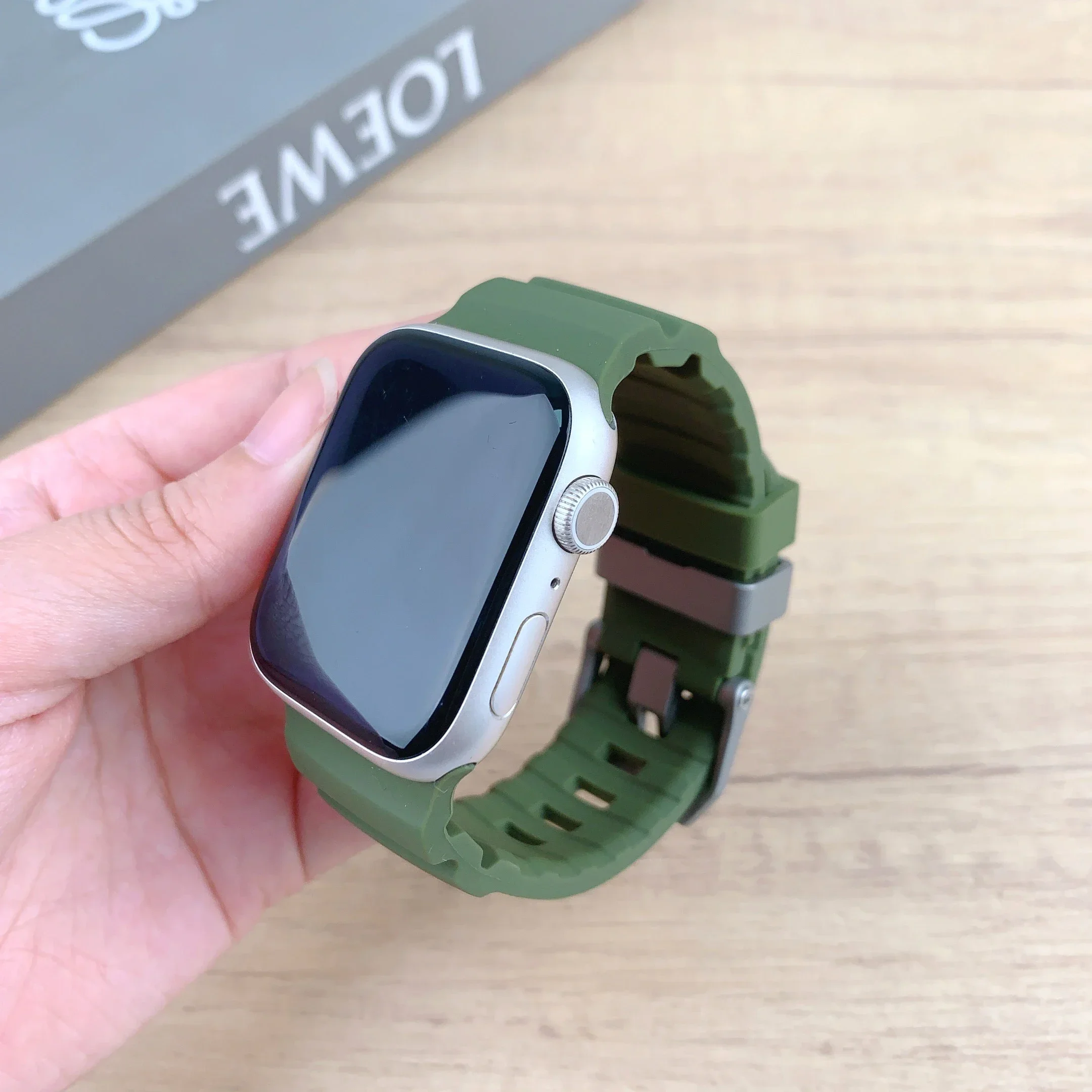 Sport Silicone Band For Apple Watch Ultra 2 10 9 8 7 6 SE 5 4 Titanium Metal Bracelet Strap For iWatch 42mm 44mm 45mm 46mm 49mm