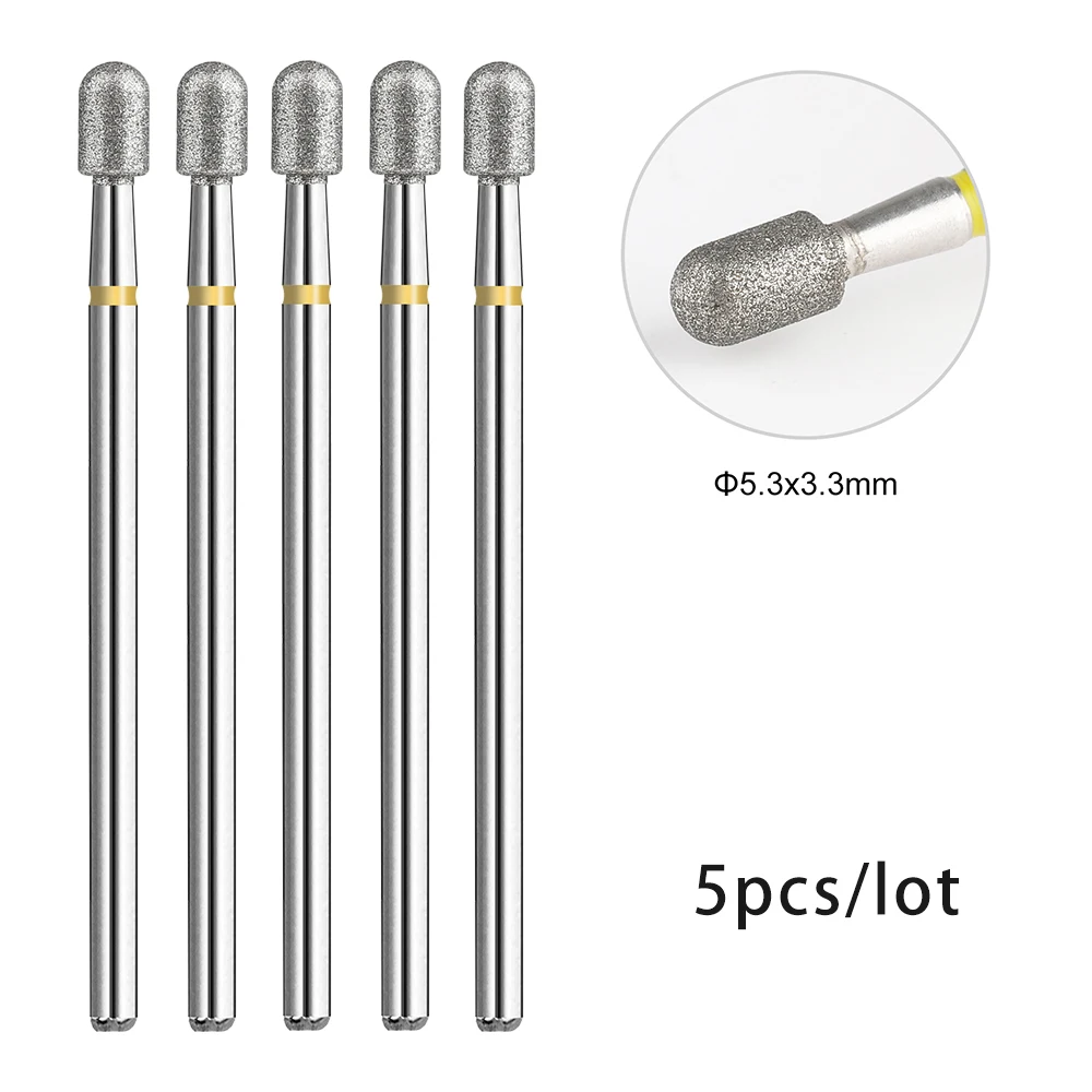 TP 5 teile/los Diamant Nagel Bohrer Bits 3/32'' Flamme Nagel Bits Elektrische Fräser Für Maniküre Rotary Häutchen sauber Nagel Werkzeuge