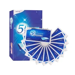 5D Whitening Teeth Strip Mint Scented Tooth Whitener Gel Strip Oral Hygiene Care Dental Cleaning Kit False Teeth Bleach Tape