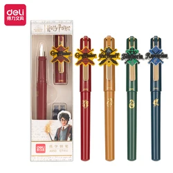 Deli Harry Potter Fountain Pen Practice Pen EF Sharp 1 Pen+4 Ink Bags Supplies School Office Stationery