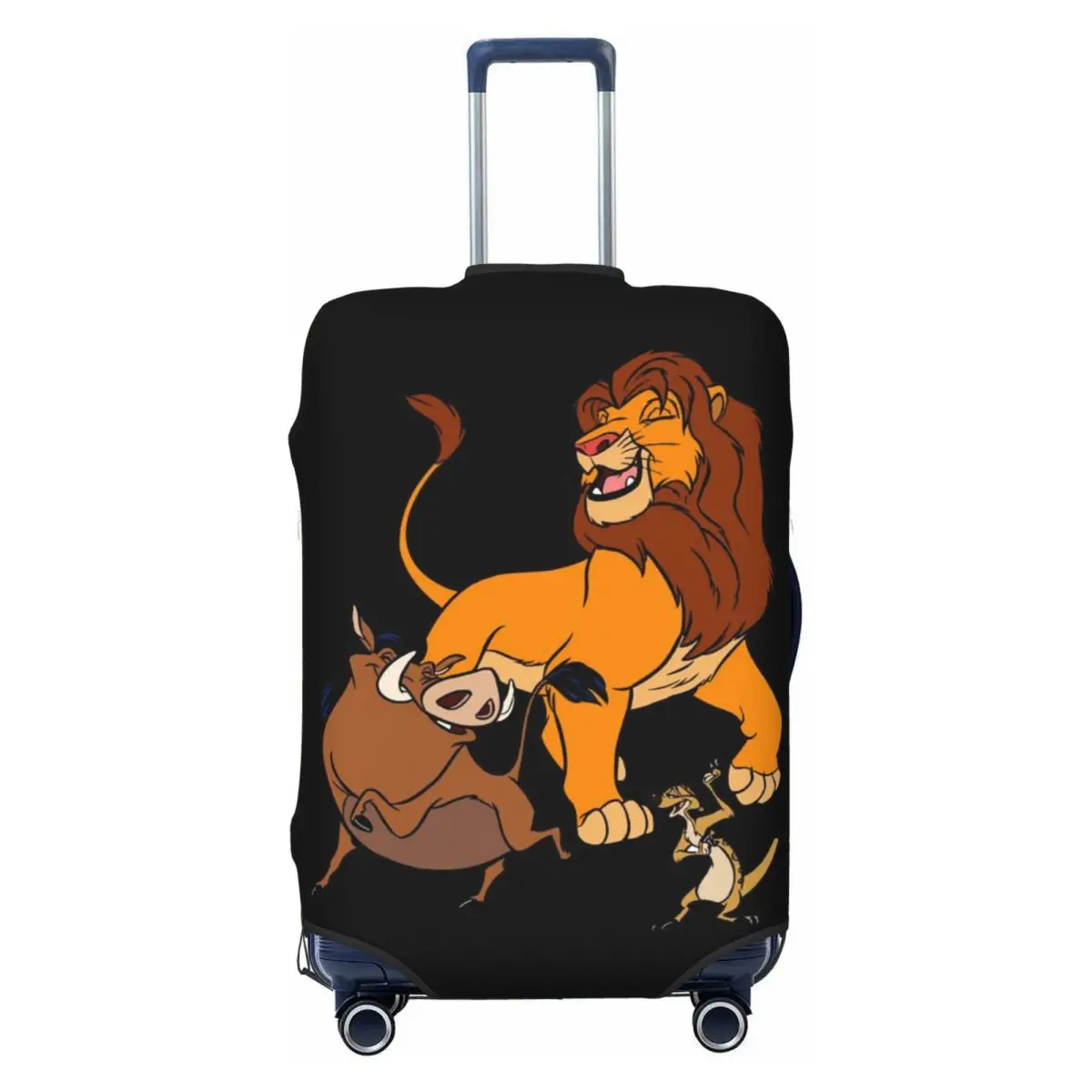 

Custom The Anime Lion King TIMON PUMBAA Travel Luggage Cover Washable Suitcase Cover Protector Fit 18-32 Inch