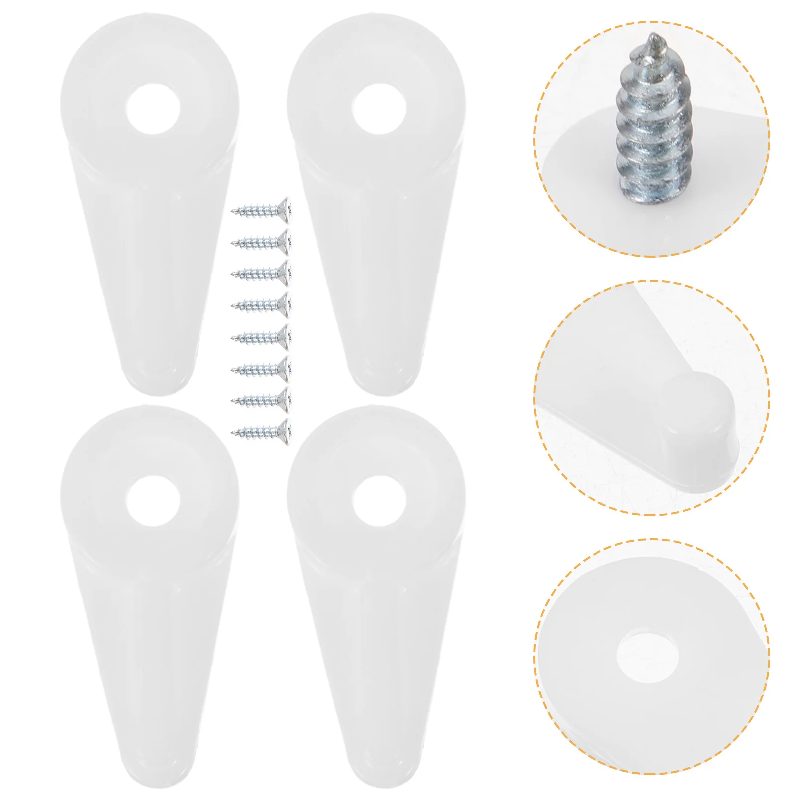 

100Pcs No Drill Mirror Clips Plastic Metal Glass Retainer Clips for Cabinet Door Wardrobe Mirror Fixation Secure Easy Install