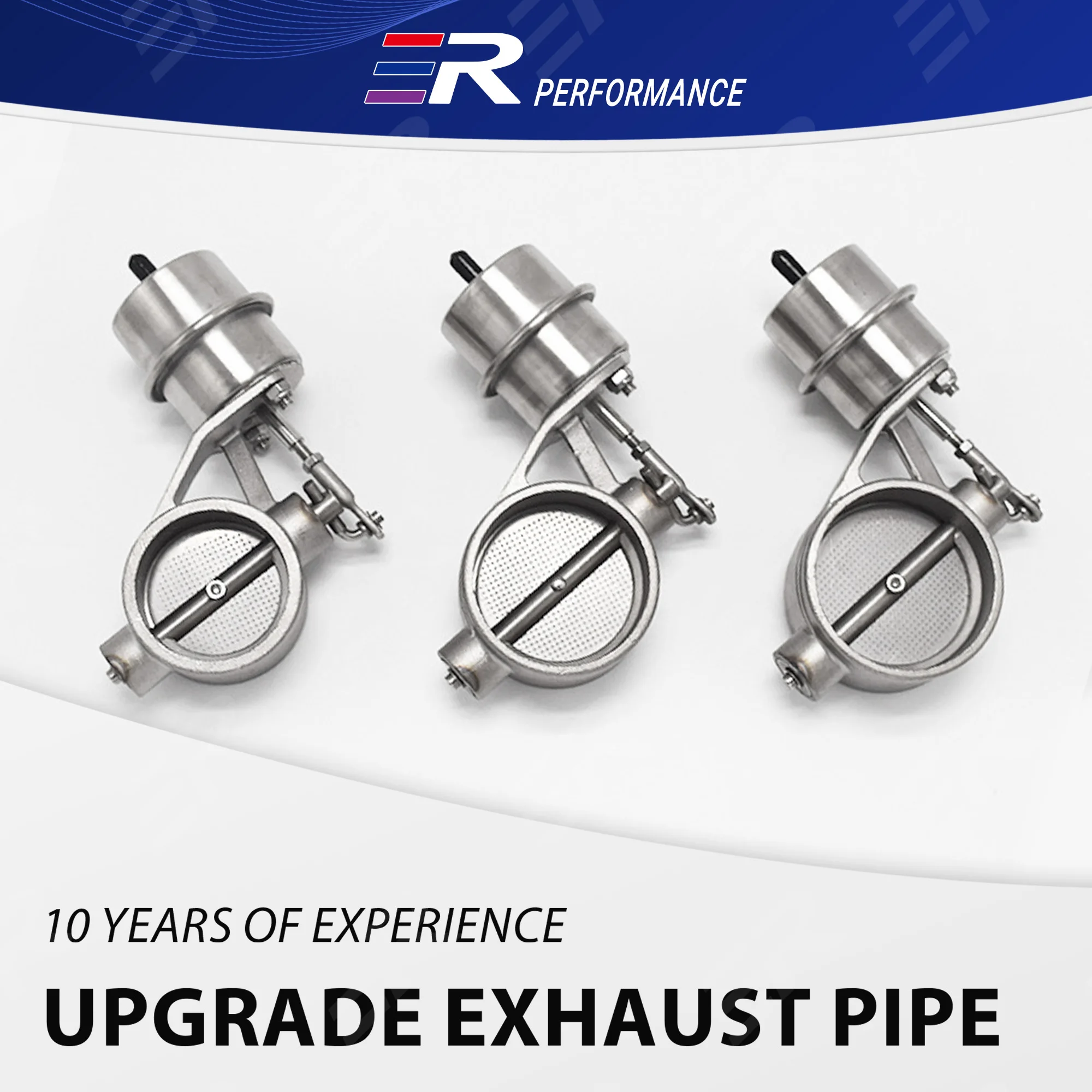 

ER 1 Piece Exhaust Silver Cars Accesstories Normally Open Close Style New Vacuum Activated Exhaust Valve Cutout Muffler System