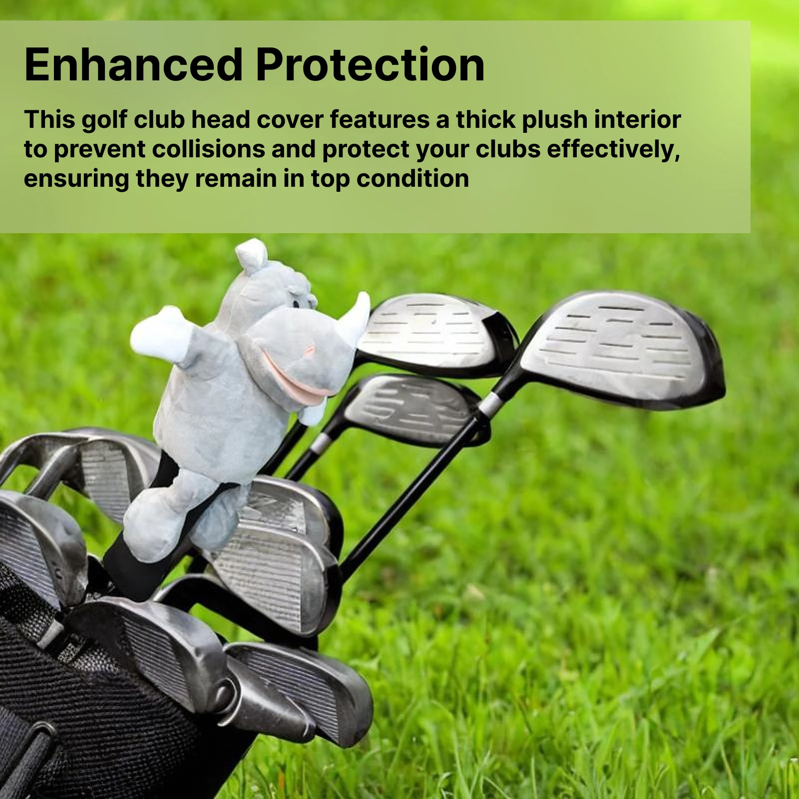 Plush Golf Wood Headcover, Golfer Equipment Novelty Golfer Gift, Women Men Protector Scratch Resistant Golf Club Head Cover
