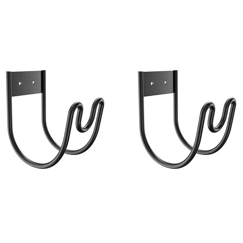 

AT13 2X Garden Hose Metal Holder - Wall Mounted Water Hose Holder - Hose Hanger For Water Hose Extension Cords Vacuum Hose