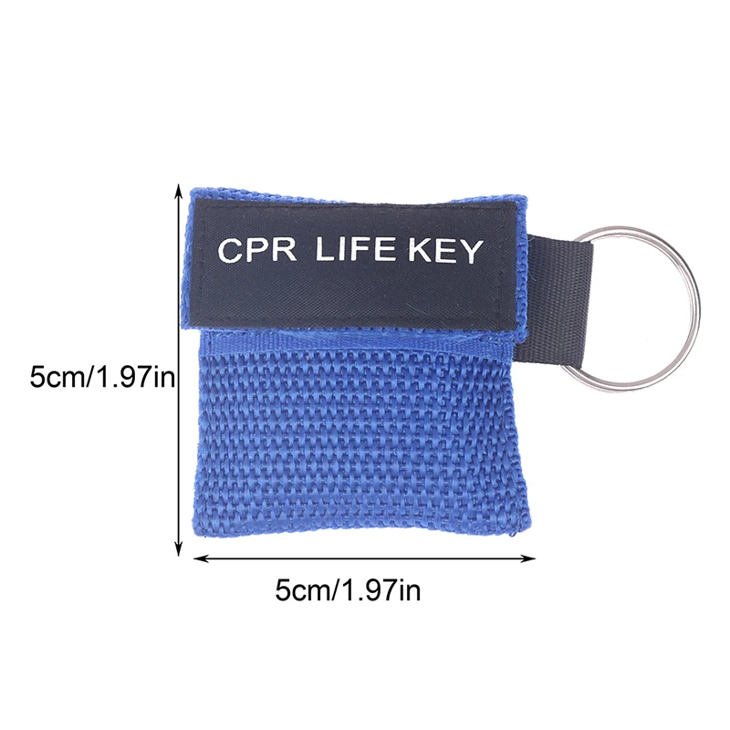 New 1Pc CPR Resuscitator Mask Portable Emergency Aid Face Shield Artificial Respiration Respirator Keychain Health Care Tools