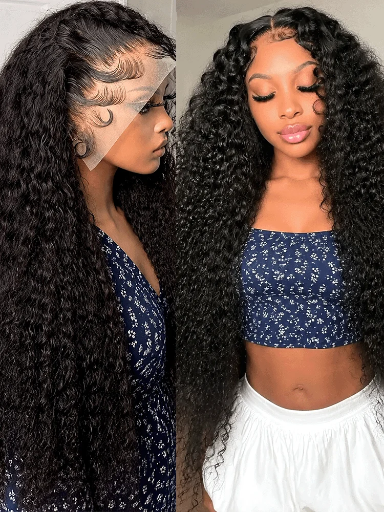 

Daily Wear Deep Curly Wavy Human Hair 13x6 Transparent Lace Front Wigs Deep Wave 13x4 Lace Wig Pre Plucked For Black Women Lace Frontal Wig Brazilian Hair 36 46 Inch 250 Density
