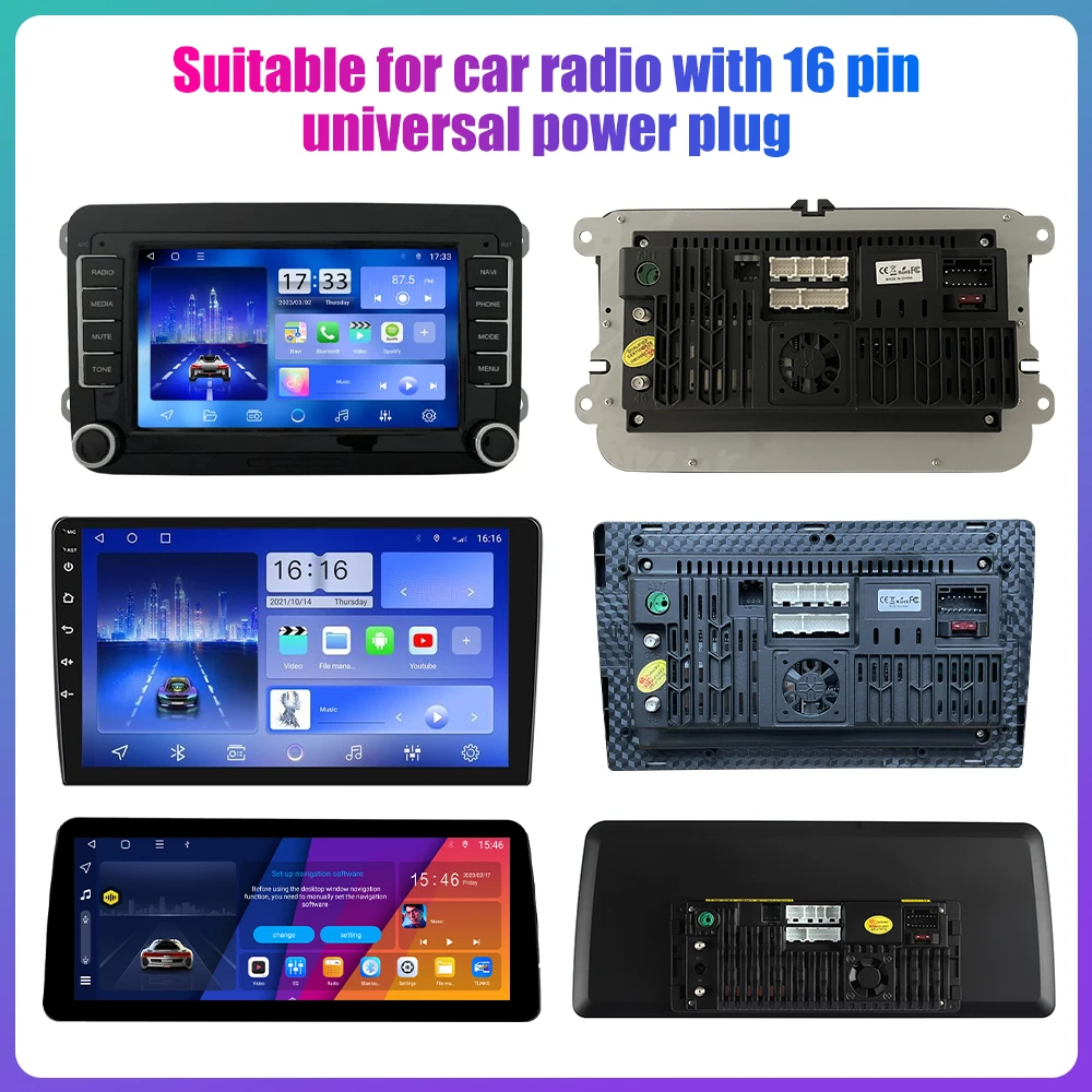 Android Radio Auto-accessoires RCA-uitgangskabel 20-pins Aux-in Subwoofer Microfoon Fan Adapter Universele kabel