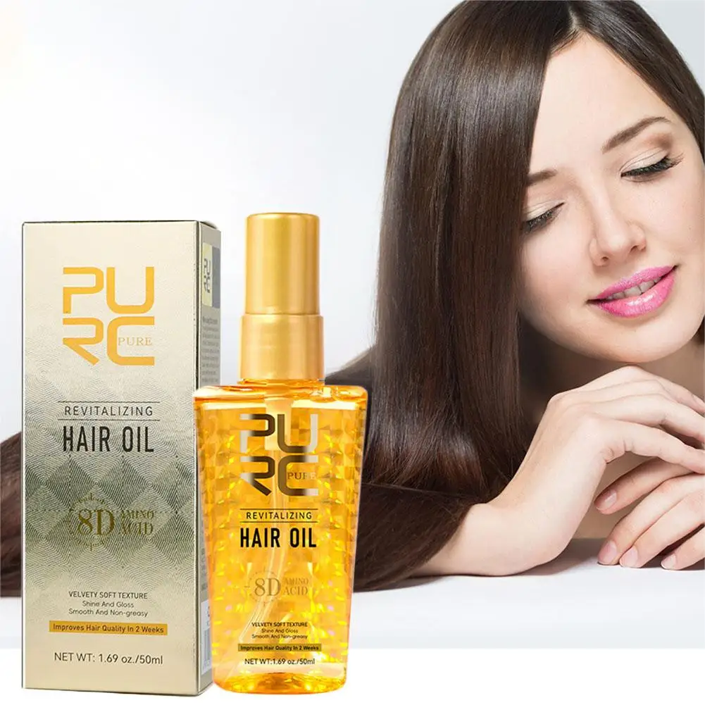 زيت الشعر الأحماض الأمينية الطبيعية العناية بالشعر جوهر رذاذ تحسين إصلاح الشعر تزايد الشعر مجعد السلس زيت مصل جاف F0I1