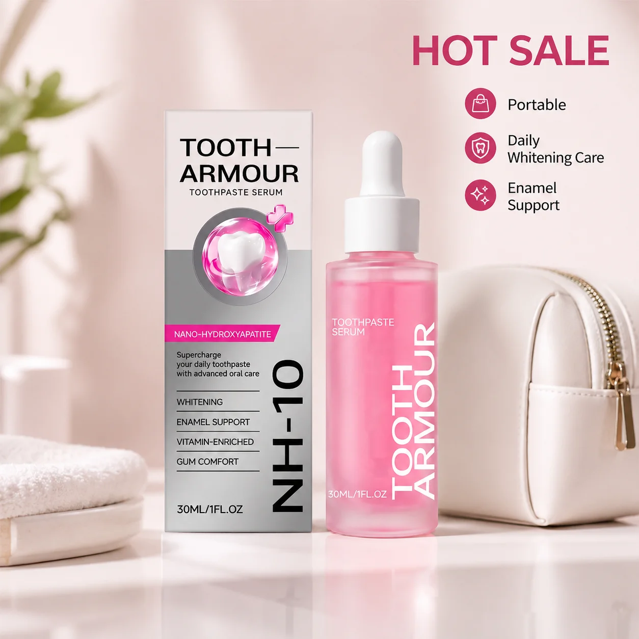 Teeth Brightening Serum Niacinamide Lightweight Fresh Breath Essence Daily Tooth Color Care Portable Oral Hygiene Beauty Care