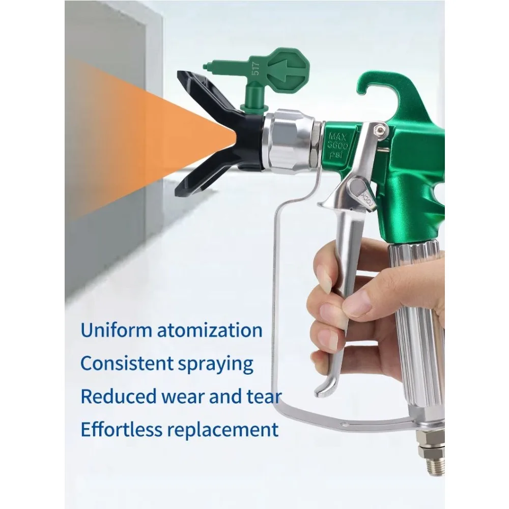 3600PSI High Pressure Inline Airless Paint Spray Gun with Nozzle Guard for Pump Spraying Machine Professional Sprayer Accessory
