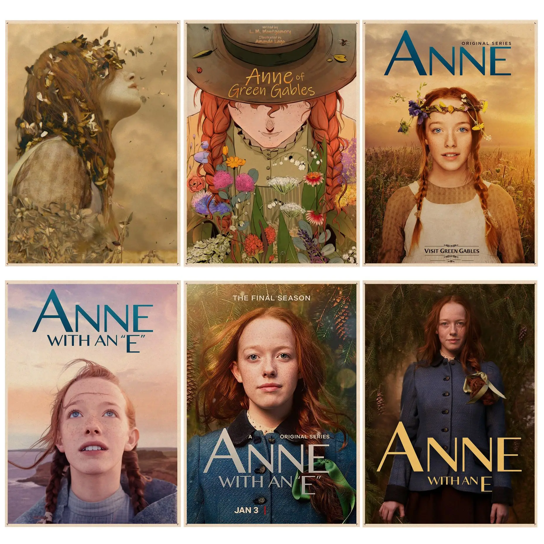 Anne with an E Movie Posters Kraft Paper Vintage Poster Wall Art Painting Study Wall decor