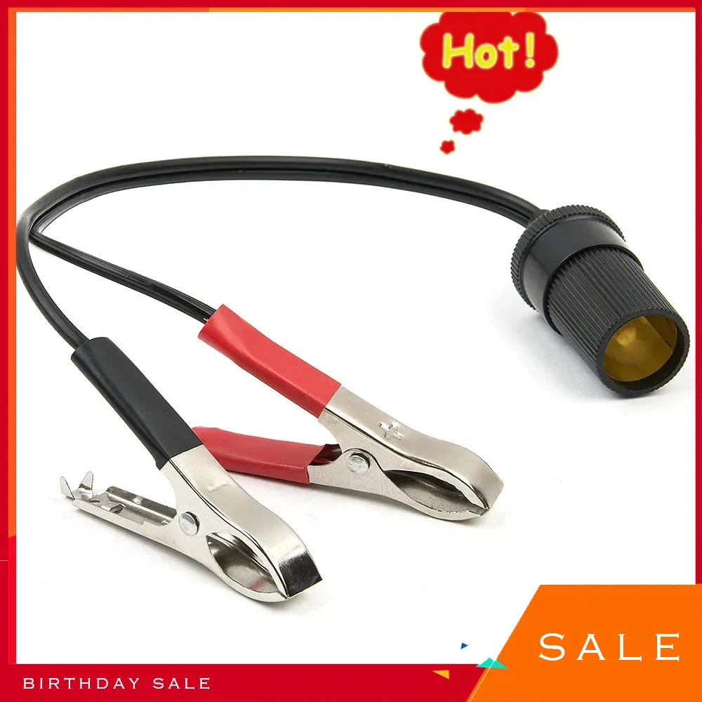 

12v 40cm Cigarette Lighter Power Socket Adaptor To Car Boat Caravan Battery Terminal Clip-on Simple Fitting Unit