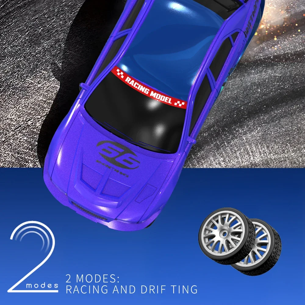 Rechargeable popular four-wheel drive professional RC remote control racing car Mazda Mitsubishi EVO drift racing turn signal view 5