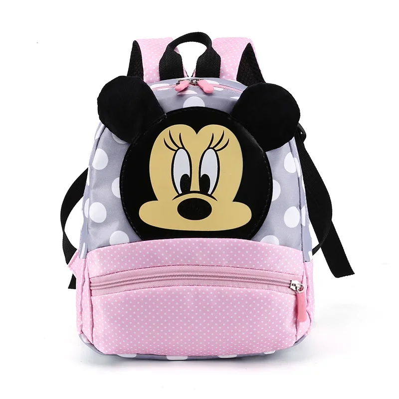 Disney New Minnie Design Kindergarten Schoolbag Cute Children Backpack 2-3-6 Years Old Cartoon Mickey Boys Girls Backpack