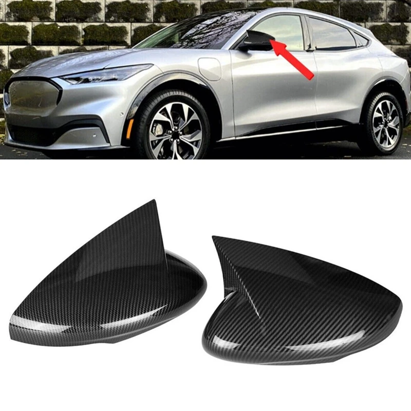 1 Pair Of Rearview Mirror Housings For Ford Electric Vehicle Mach-E 2021-2022 Horn Cover Modification Parts