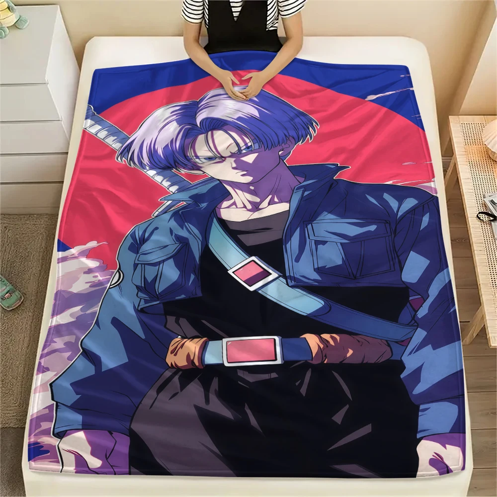 Dragon Ball Trunks Flannel Blanket Fashion Print Perfect For Home Bed Sofa Chair Picnic Travel -HE49