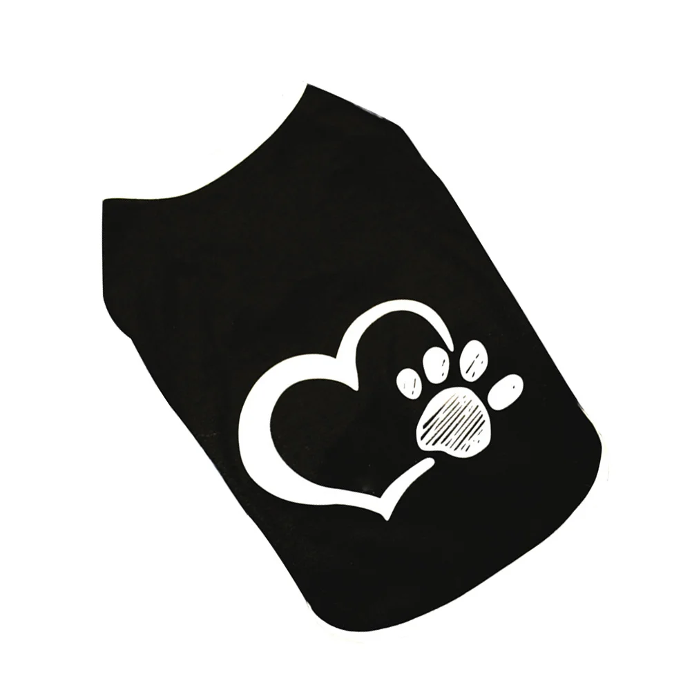 

Vest for Pets Lightweight Comfortable Fit with Cute Footprint Design Perfect for Parties Photo Sessions Black L