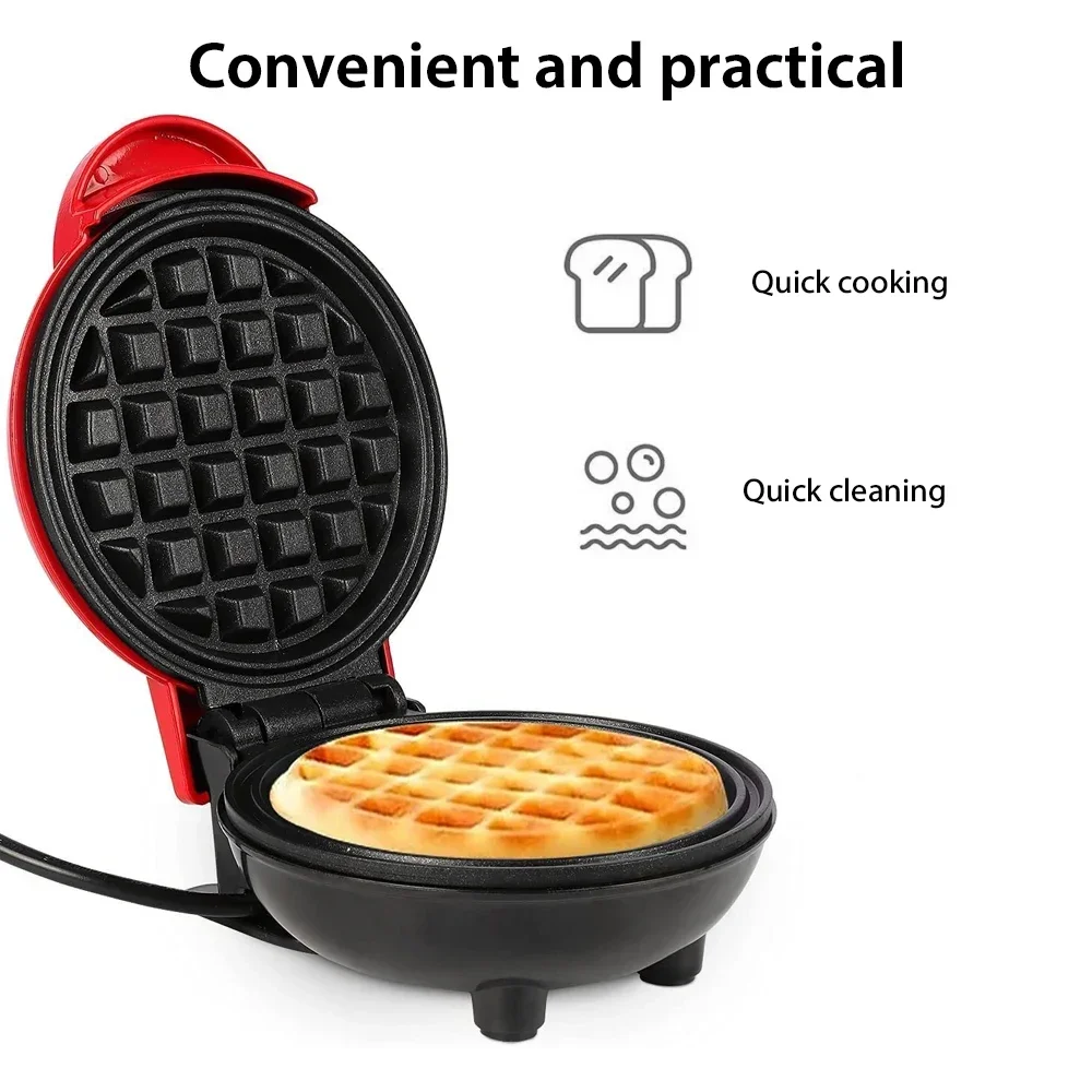 Mini Waffle Maker Electric Breakfast Maker Non-Stick Pancake Egg Cake Oven Maker 350W