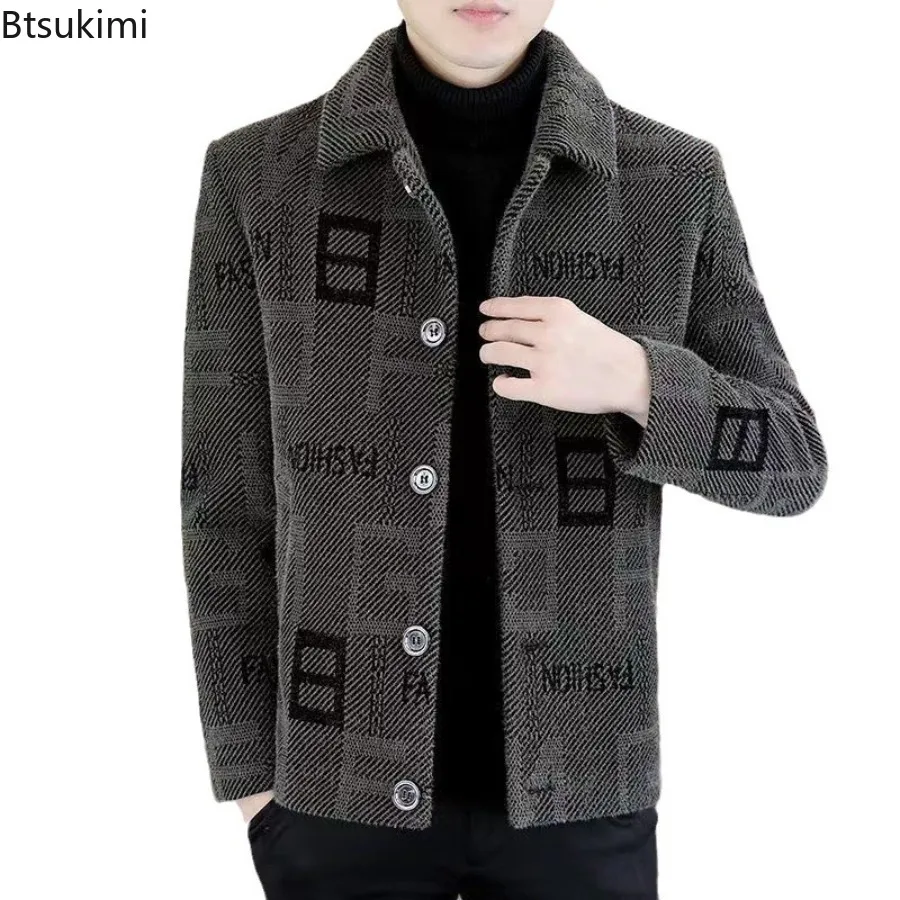 2025 Men's Sweater Jacket Autumn Winter Cold Coat Fleece Cardigan Soft Jumpers Turtleneck Warm Quality Outerwear Male Jackets