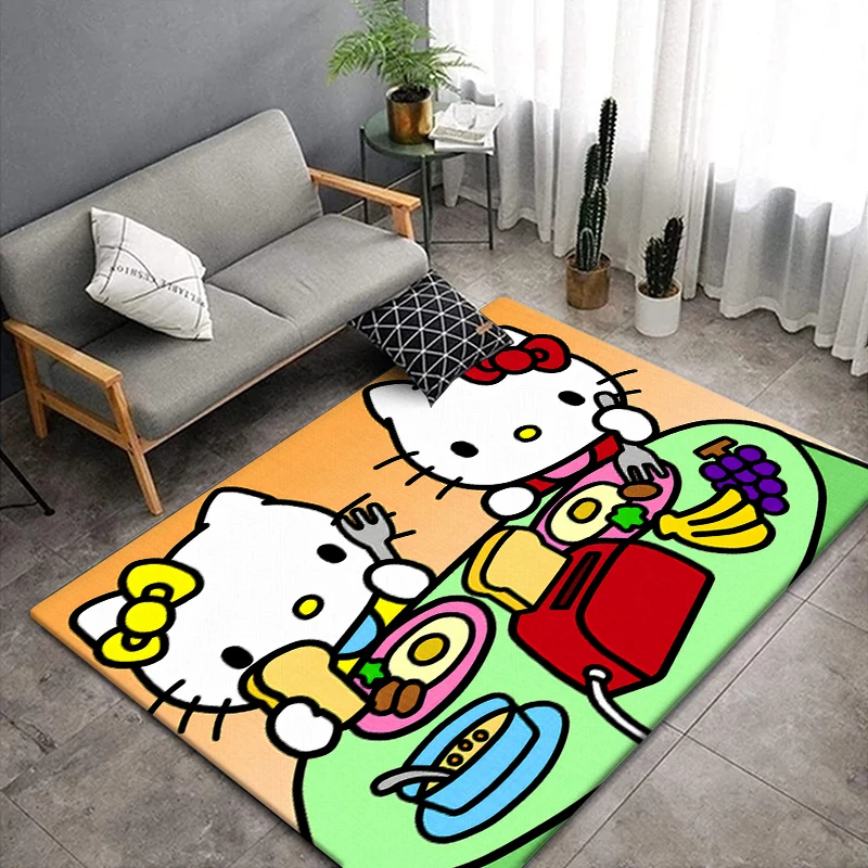 Sanrio hallo kitty hd großflächiger bedruckter teppich, wohnzimmer dekor, sofa, tisch teppich, picknick, camping, draußen, schlafzimmer hotel matte.