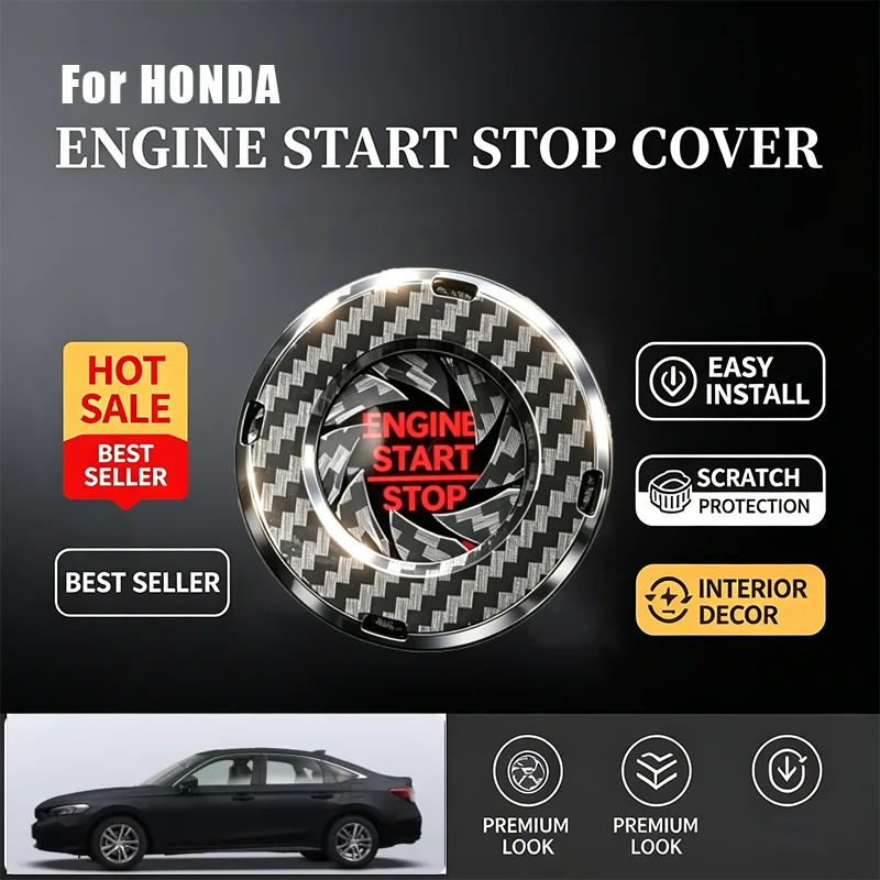 For HONDA Start Button Decorative Cover Ignition Switch Hidden Protective Cover