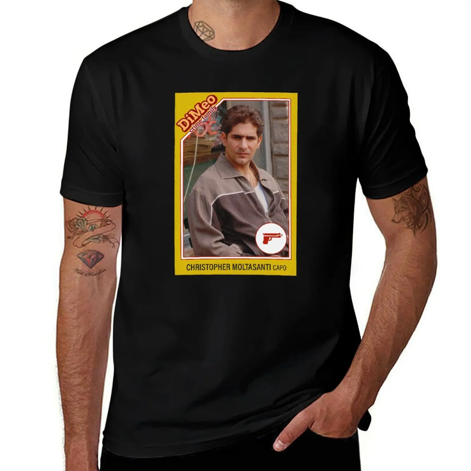 Christopher Moltasanti - Baseball Card - The Sopranos T-Shirt cotton t shirts high quality T-Shirt