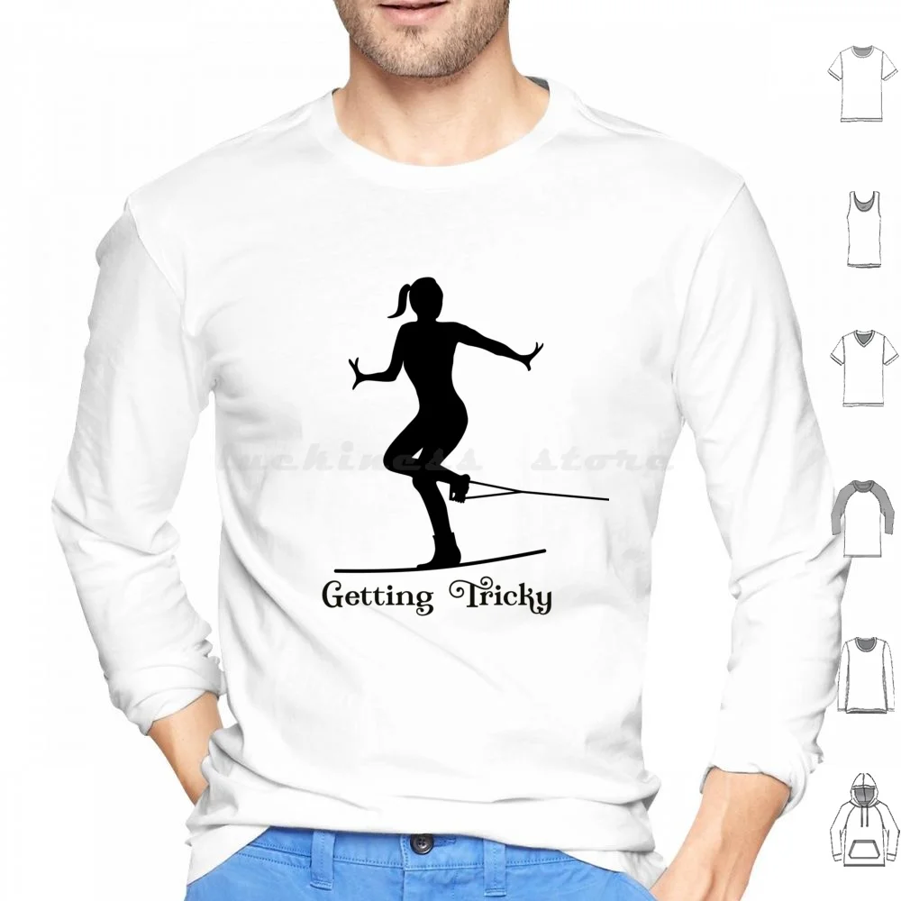 Water Skiing-Trick Skier Hoodie cotton Long Sleeve Boat Slalom Skier Beach Waterskiing Water Skiing Skiing Fun Sports Water