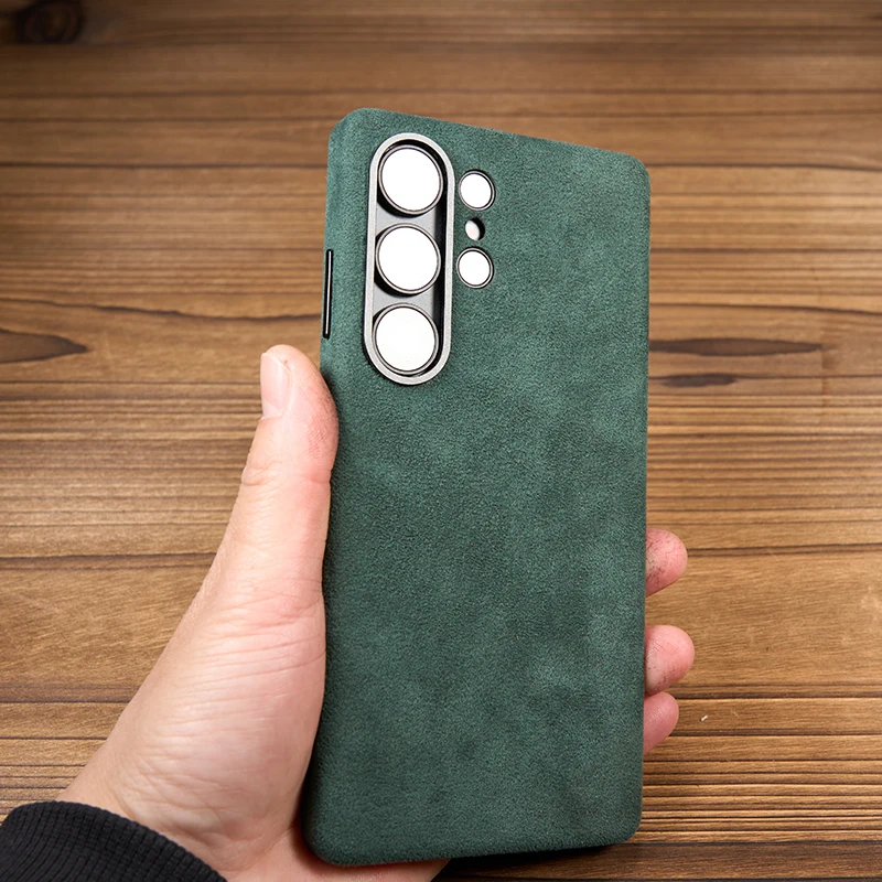 Casing Alcantara Italia untuk Samsung Galaxy S25 Ultra 5G Pelindung Kualitas Tinggi untuk Samsung S25 Ultra Casing Penutup Ponsel Magnetik