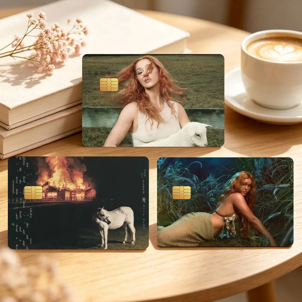 Singer E-Elley Duhe Wounded Angel Credit Card Sticker Waterproof Anti-Scratch 4PCS Bank Debit Traffic Cover Decoration