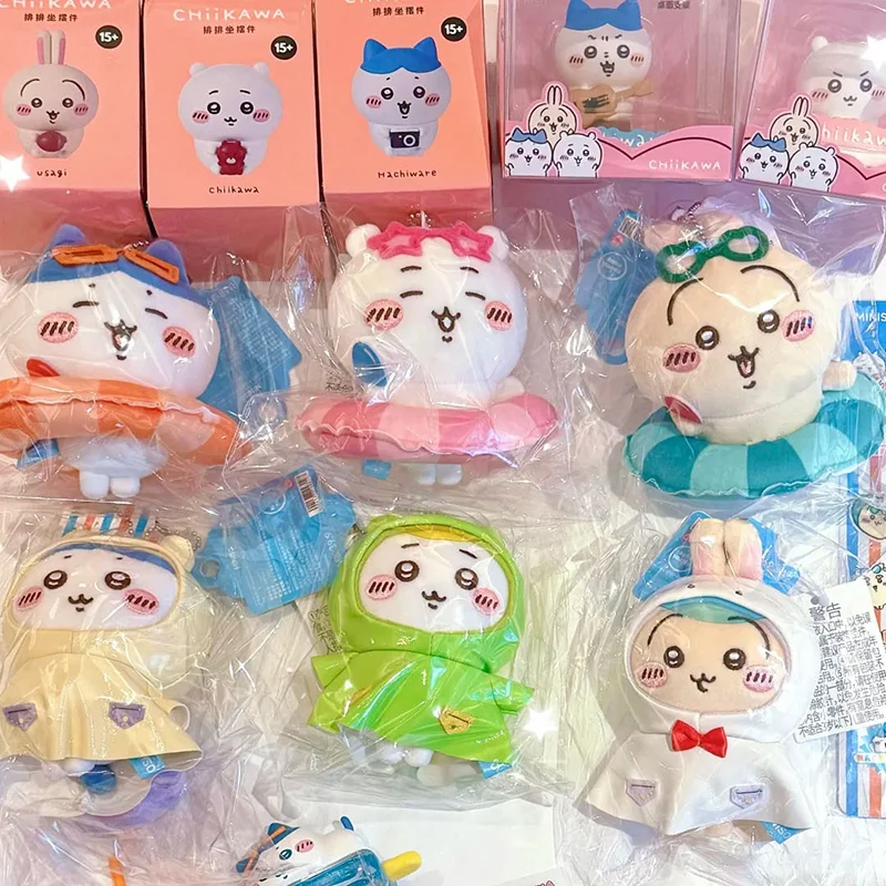 Miniso Chiikawa Plush Keychain Kawaii Anime Merchandise Stuffed Doll Bag Charm Decor Co Branded Theme Collectible Holidaygift