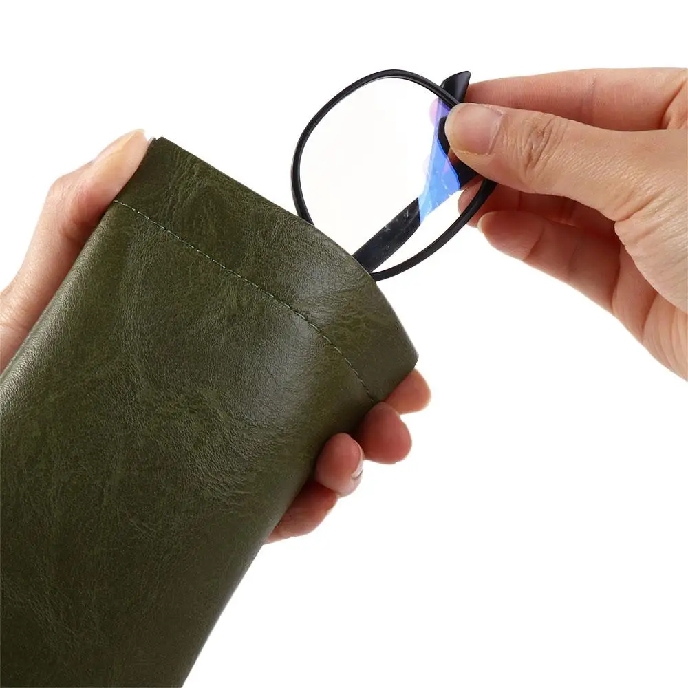 Pouch Letter Waterproof Eye Glasses Holder Simple Sunglasses Storage Bag Small Coin Purse Cosmetic Bag PU Leather Glasses Case