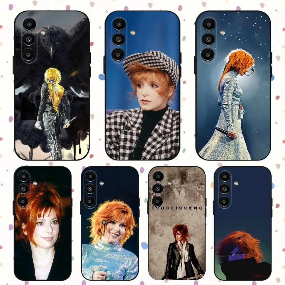 Singer Mylene Farmer Phone Case For Samsung S24,S21,S22,S23,S30,Ultra,S20,Plus,Fe,Lite,Note,10,9,5G Black Soft Cover