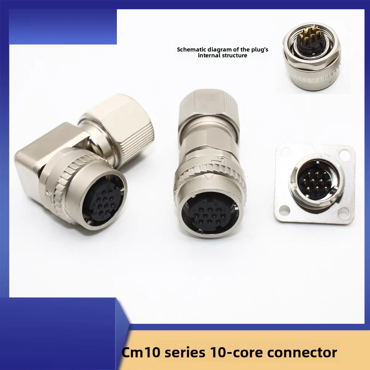 CM10-R10P CM10-R2P brake base encoder plug connector, suitable for Yaskawa Mitsubishi servo motor aviation plug